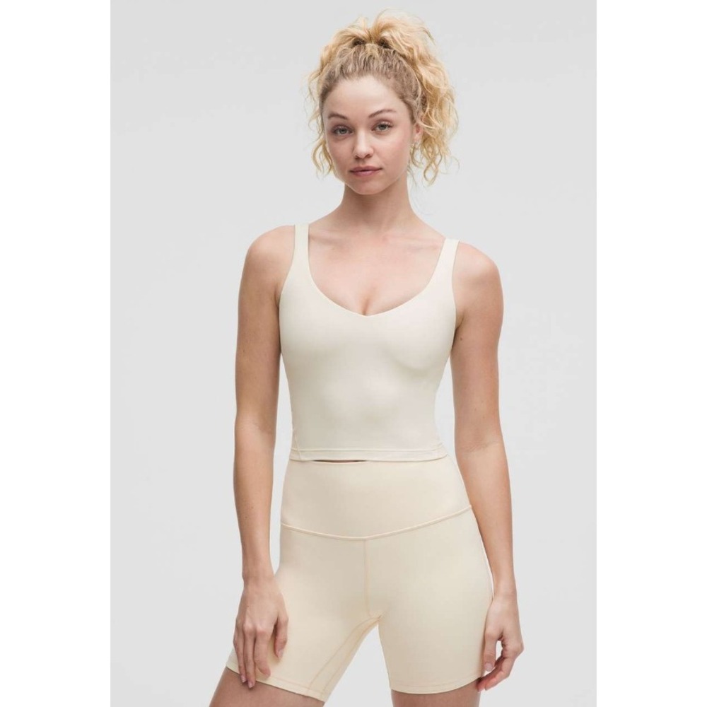 Lululemon Align Tank Top Womens 8 Bone‎ Yoga Athletic V-Neck